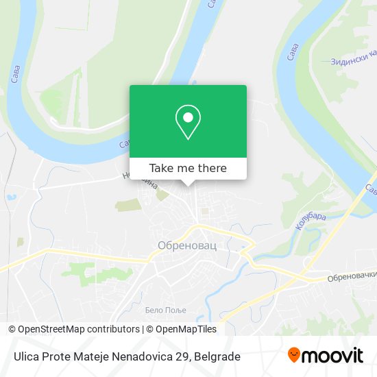 Ulica Prote Mateje Nenadovica 29 map