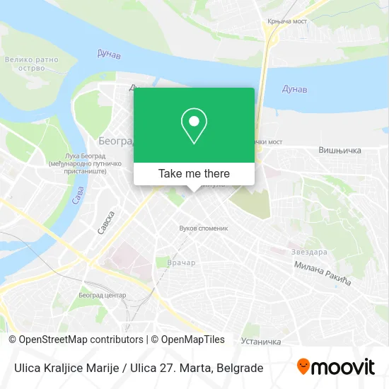 Ulica Kraljice Marije / Ulica 27. Marta map
