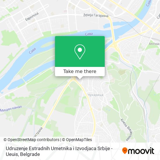 Udruzenje Estradnih Umetnika i Izvodjaca Srbije - Ueuis map