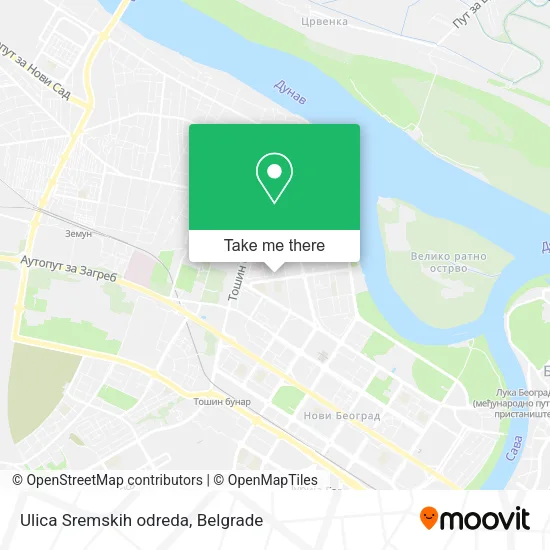 Ulica Sremskih odreda map