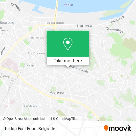 Kiklop Fast Food map