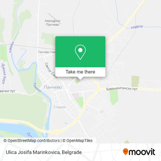 Ulica Josifa Marinkovica map
