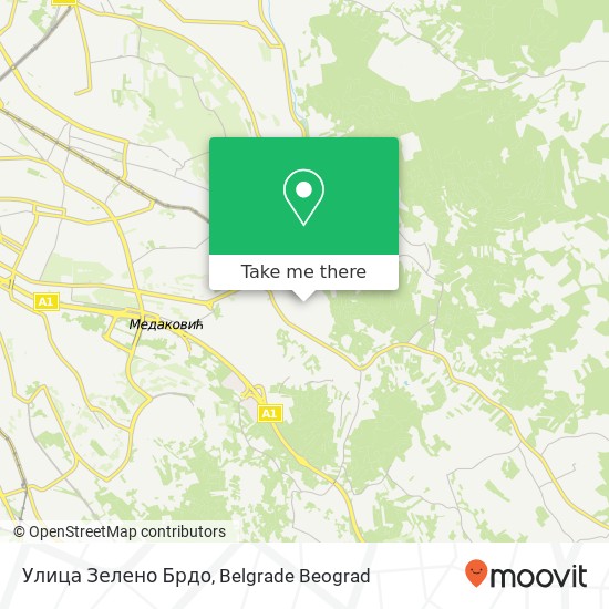 Улица Зелено Брдо map