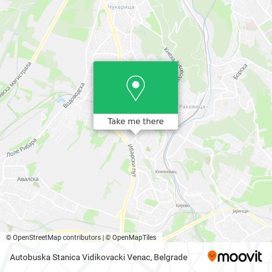 Autobuska Stanica Vidikovacki Venac map