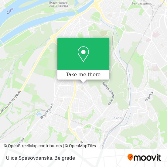 Ulica Spasovdanska map