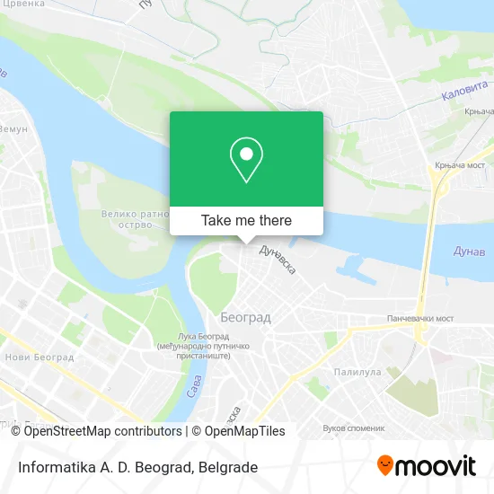 Informatika A. D. Beograd map