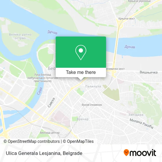 Ulica Generala Lesjanina map