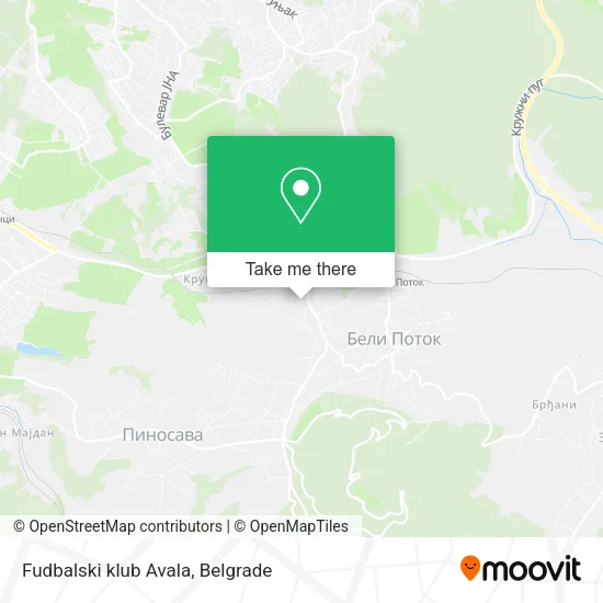 Fudbalski klub Avala map