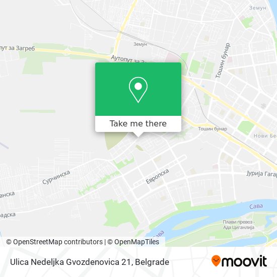 Ulica Nedeljka Gvozdenovica 21 map