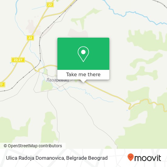 Ulica Radoja Domanovica map