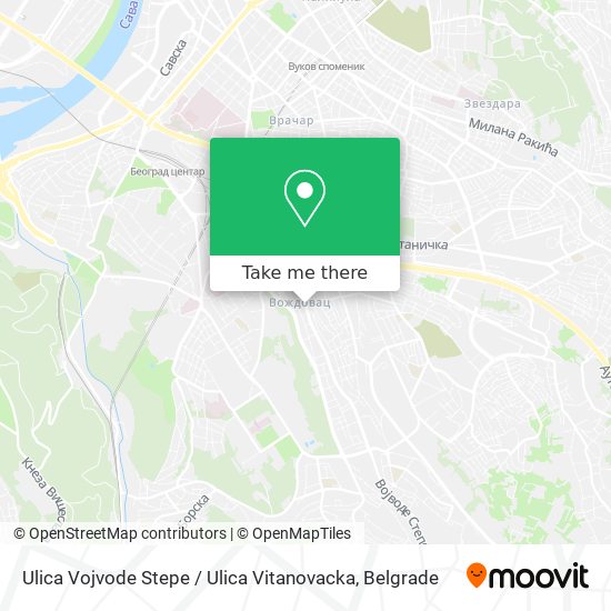 Ulica Vojvode Stepe / Ulica Vitanovacka map