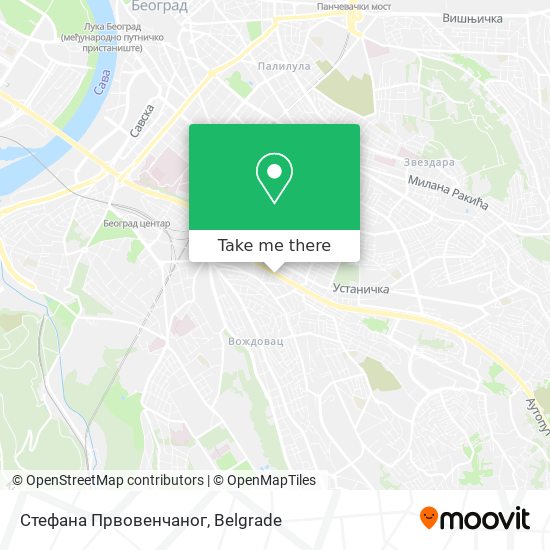 Стефана Првовенчаног map