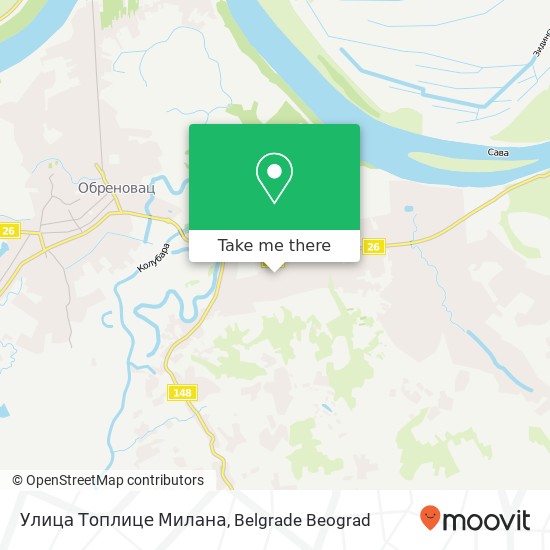 Улица Топлице Милана map