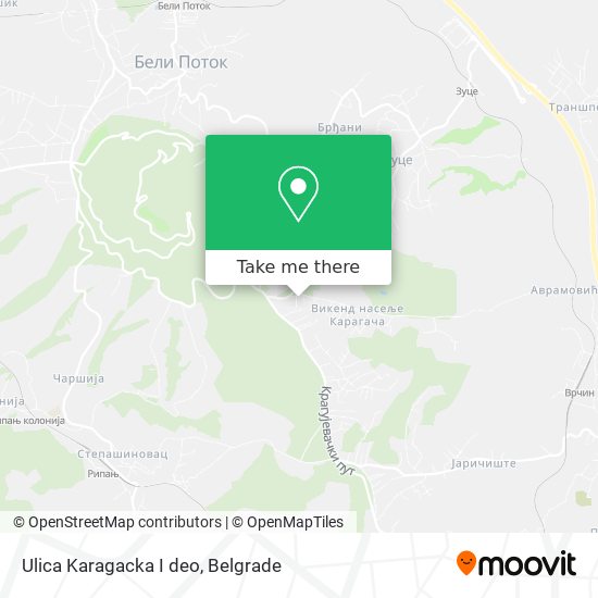 Ulica Karagacka I deo map