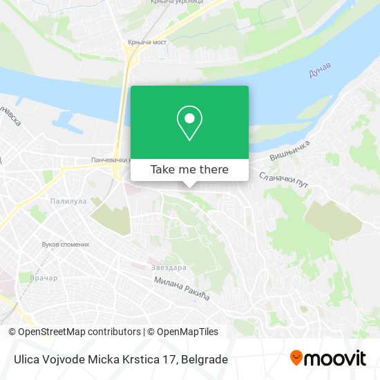 Ulica Vojvode Micka Krstica 17 map