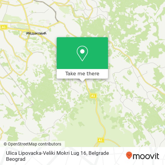 Ulica Lipovacka-Veliki Mokri Lug 16 map