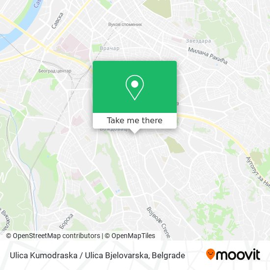 Ulica Kumodraska / Ulica Bjelovarska map