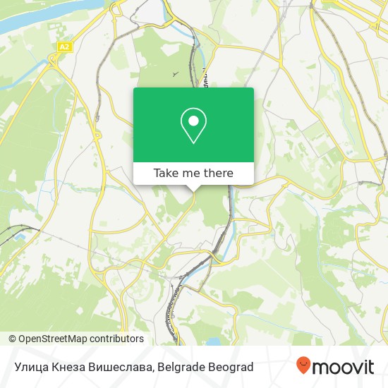 Улица Кнеза Вишеслава map