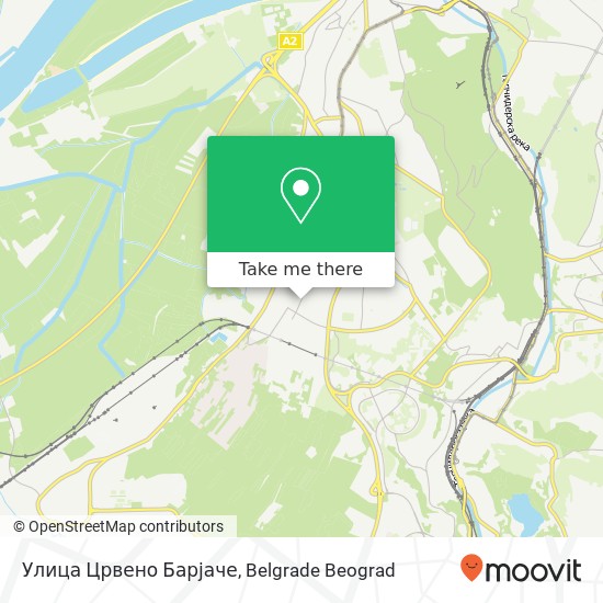 Улица Црвено Барјаче map