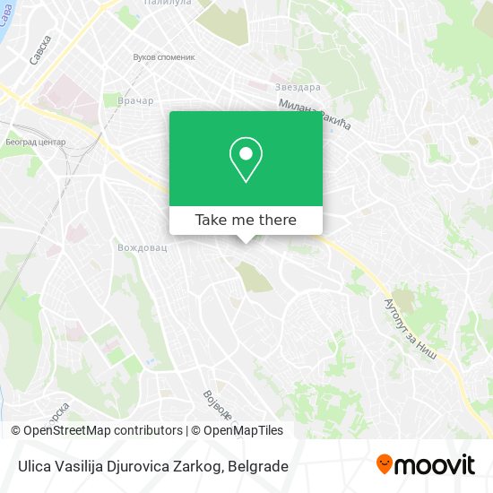 Ulica Vasilija Djurovica Zarkog map