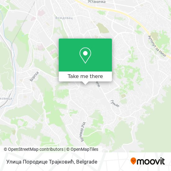 Улица Породице Трајковић map