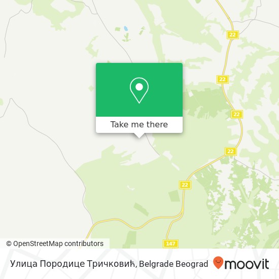 Улица Породице Тричковић map