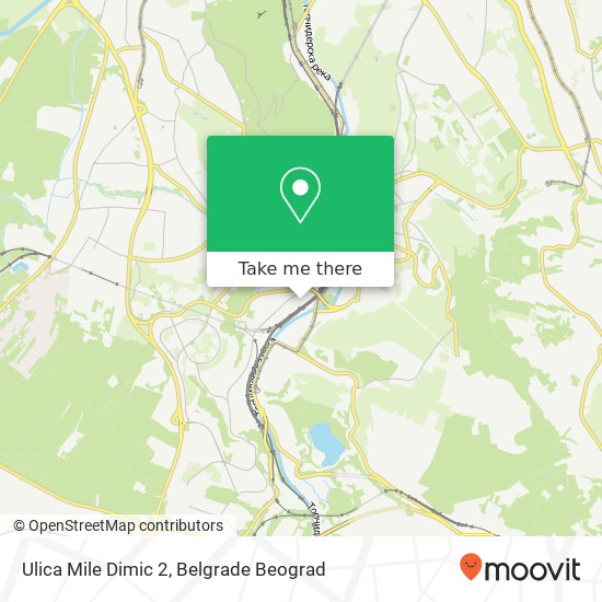 Ulica Mile Dimic 2 map