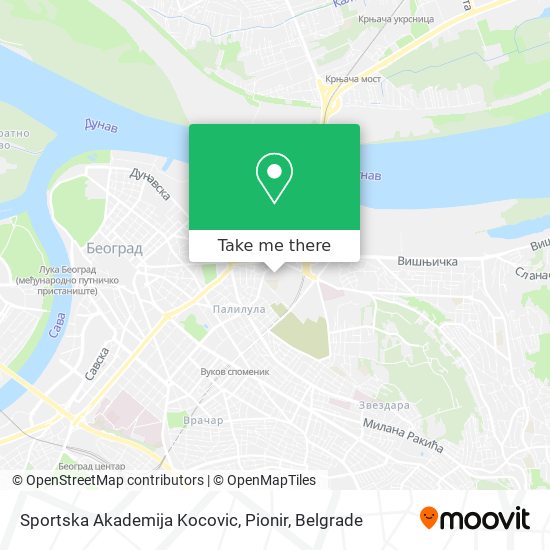 Sportska Akademija Kocovic, Pionir map