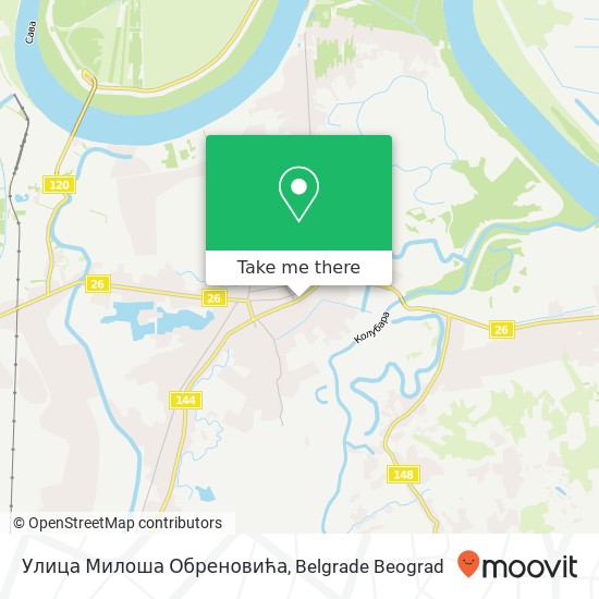 Улица Милоша Обреновића map