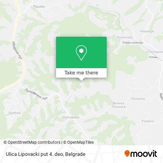 Ulica Lipovacki put 4. deo map