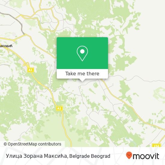 Улица Зорана Максића map