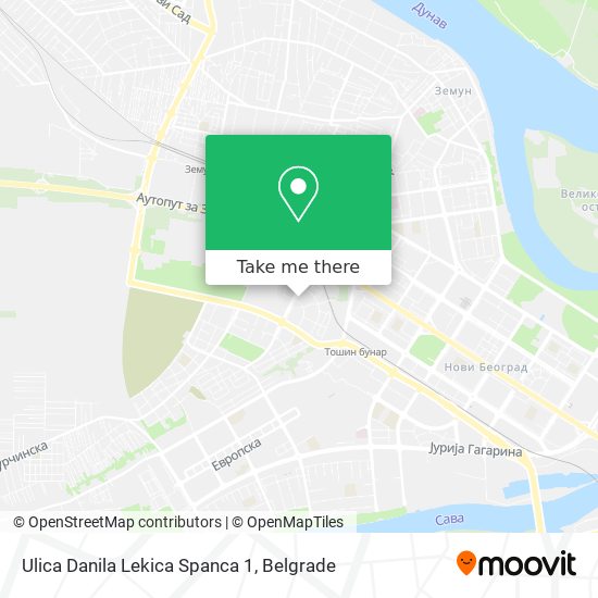 Ulica Danila Lekica Spanca 1 map