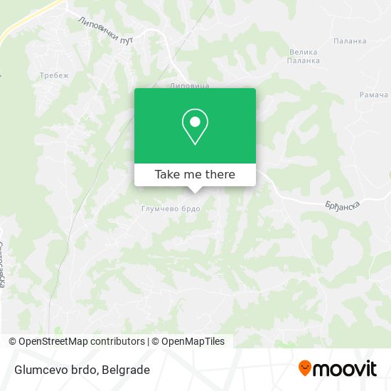 Glumcevo brdo map