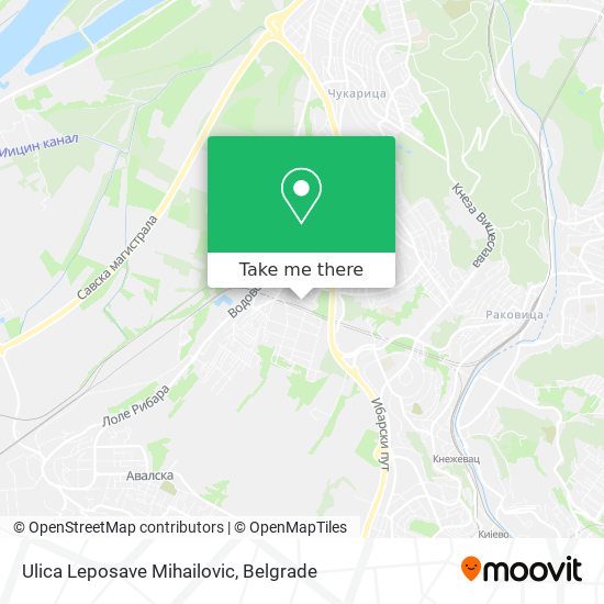 Ulica Leposave Mihailovic map