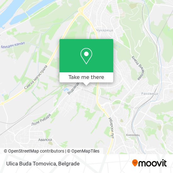 Ulica Buda Tomovica map