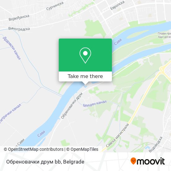 Обреновачки друм bb map