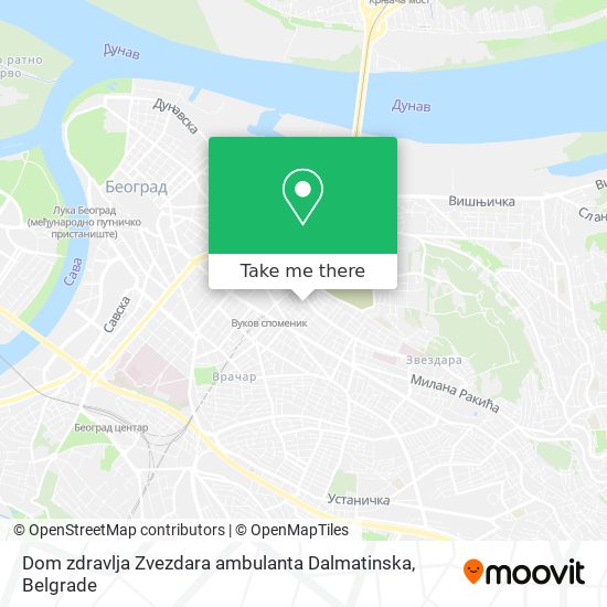 Dom zdravlja Zvezdara ambulanta Dalmatinska map