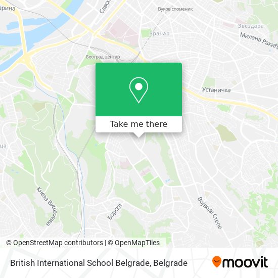 British International School Belgrade map