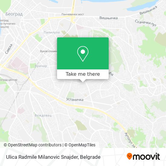 Ulica Radmile Milanovic Snajder map