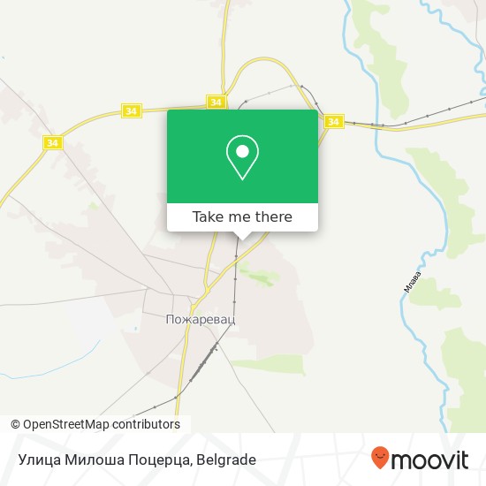 Улица Милоша Поцерца map