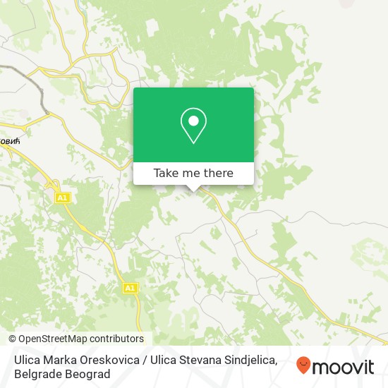 Ulica Marka Oreskovica / Ulica Stevana Sindjelica map