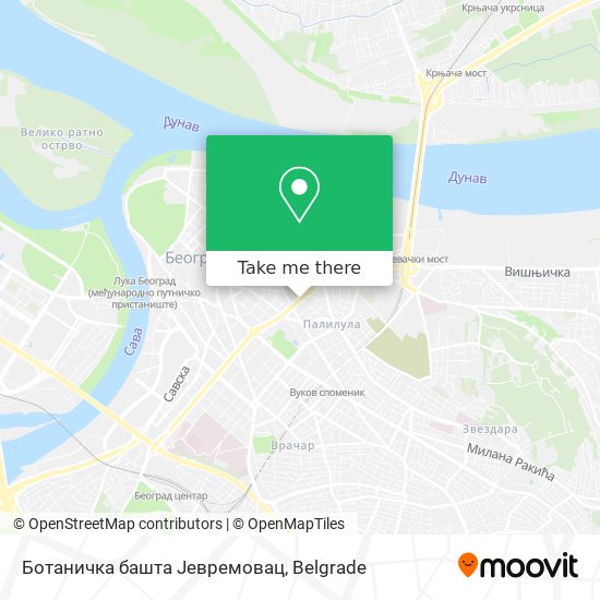 Ботаничка башта Јевремовац map