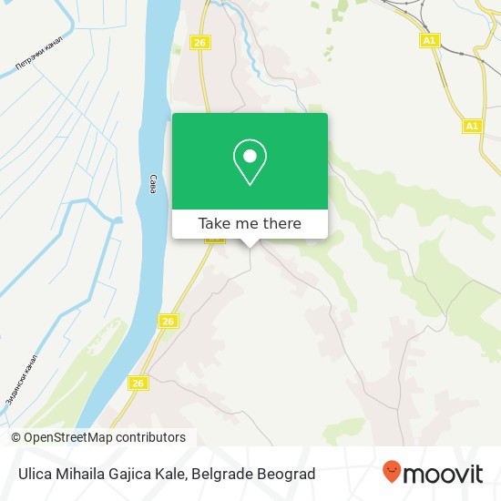 Ulica Mihaila Gajica Kale map