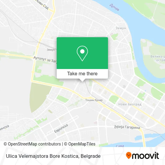 Ulica Velemajstora Bore Kostica map