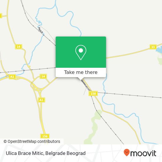 Ulica Brace Mitic map