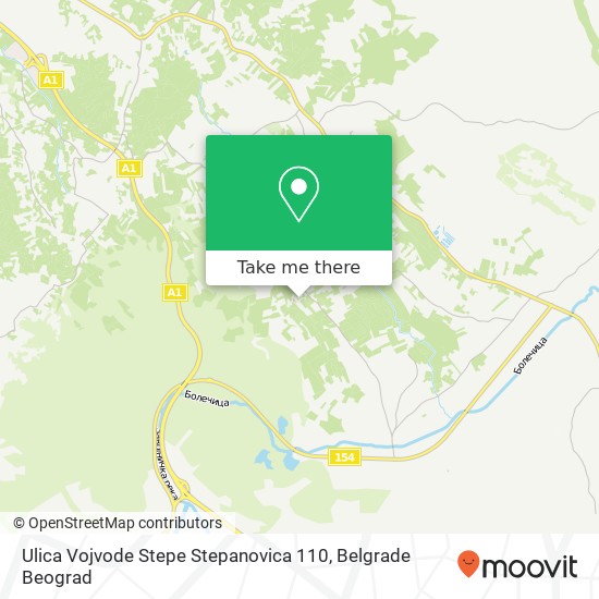 Ulica Vojvode Stepe Stepanovica 110 map