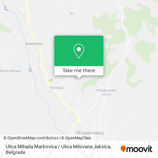 Ulica Mihaila Markovica / Ulica Milovana Jaksica map