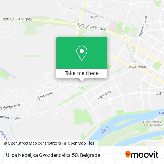 Ulica Nedeljka Gvozdenovica 50 map