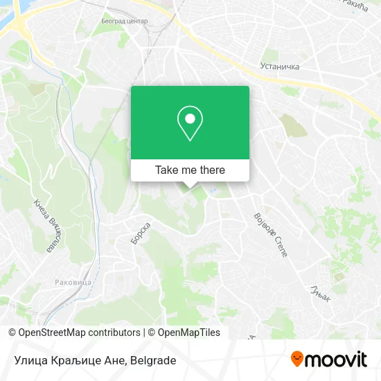 Улица Краљице Ане map