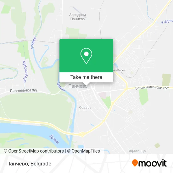 Панчево map